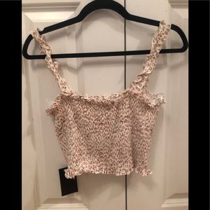 Faithfull The Brand Rowe Shirred Top Pink Floral